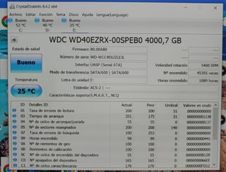 Disco Duro WDC 4TB WD40EZRX