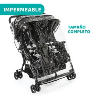 Silla de paseo gemelar Chicco negra