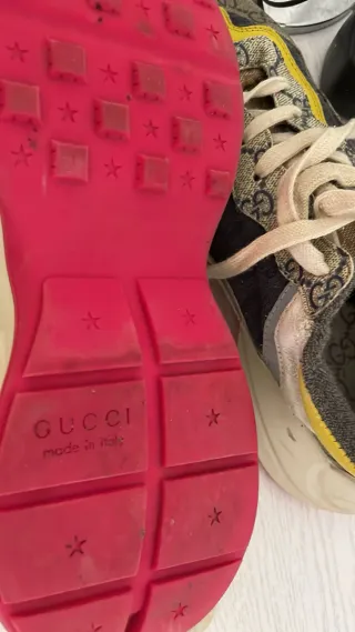 Sneakers Gucci beige e gialle