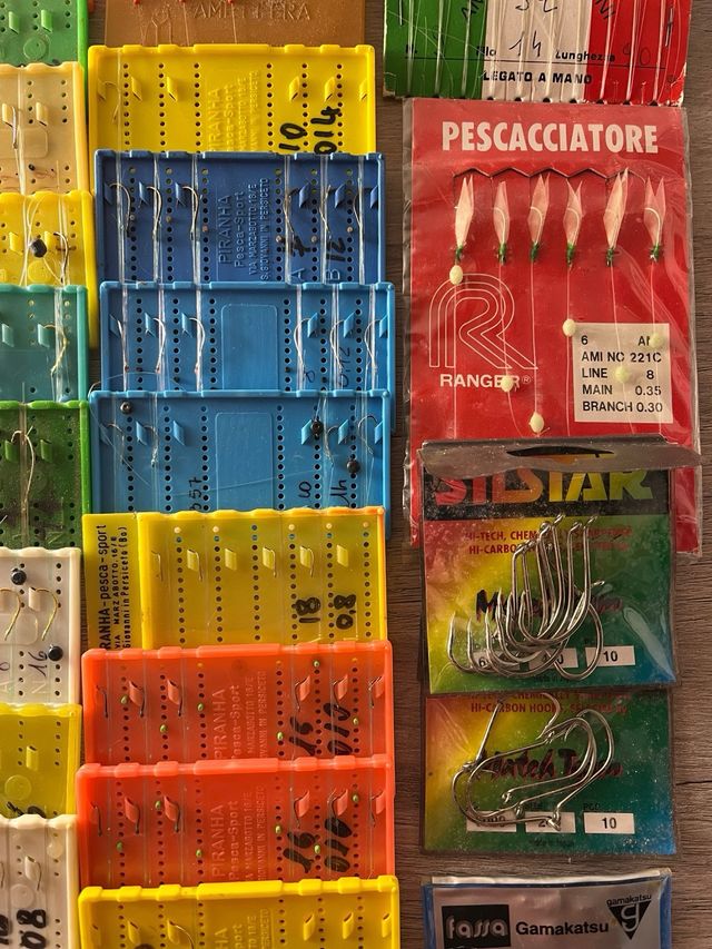 Vasta collezione ami da pesca