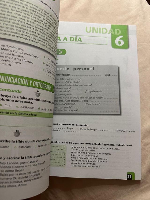 libro vente. libro de ejercicios