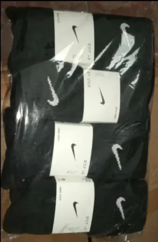 Pack 12 Calcetines Nike Talla 39-42 Negros