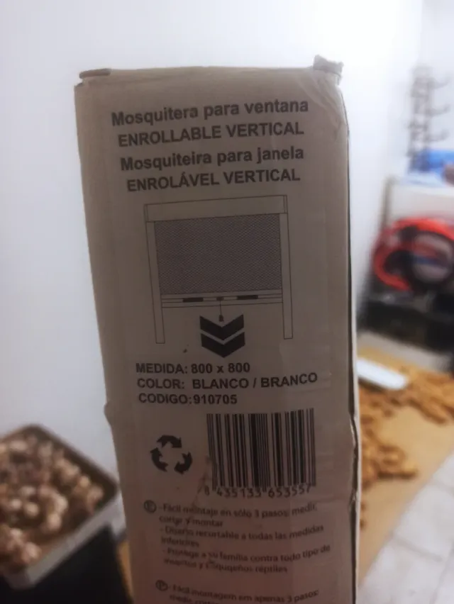 Mosquitera enrollable vertical 80x80