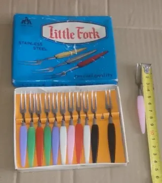 Little Fork. 12 Tenedores cóctel vintage