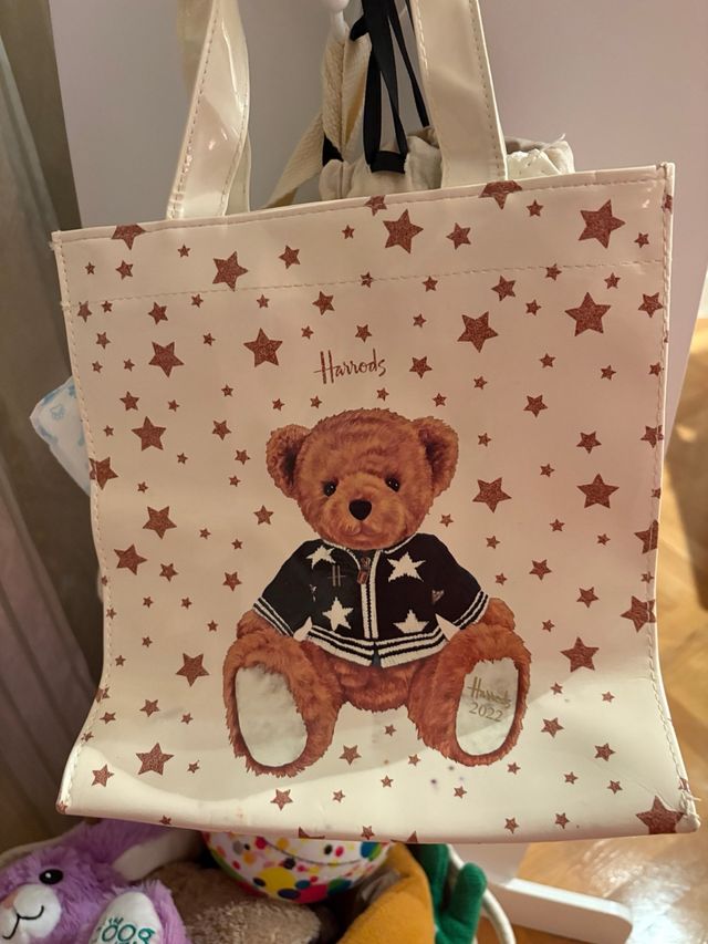 Borsa Harrods Star Bear Beige Taglia S