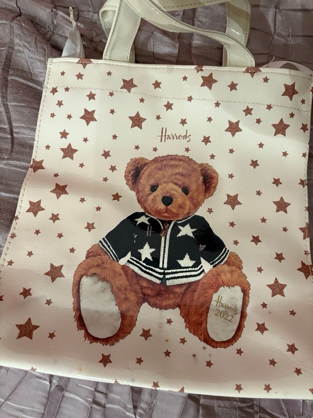Borsa Harrods Star Bear Beige Taglia S