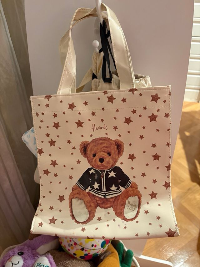 Borsa Harrods Star Bear Beige Taglia S