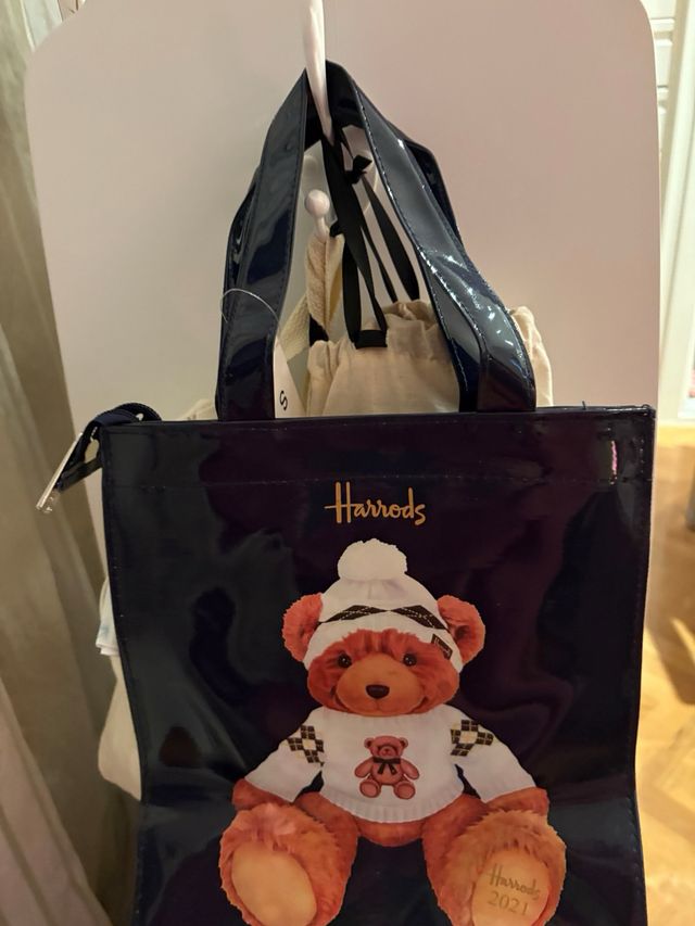 Borsa Harrods Bear Taglia S Blu Navy