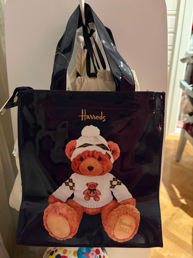 Borsa Harrods Bear Taglia S Blu Navy