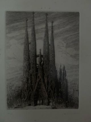 Sagrada Familia Barcelona Grabado