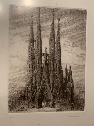 Sagrada Familia Barcelona Grabado