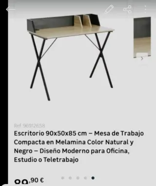 Escritorio Oficina Metal y Madera