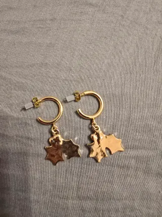 Orecchini Natale Foglie Agrifoglio Rosse