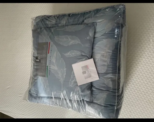 Trapunta invernale piuma azzurra