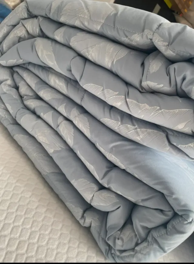 Trapunta invernale piuma azzurra