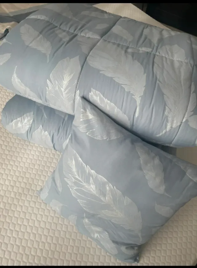 Trapunta invernale piuma azzurra