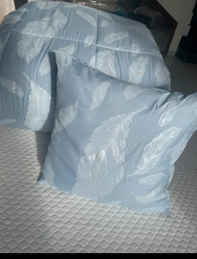 Trapunta invernale piuma azzurra