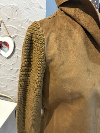 Cárdigan punto/piel vuelta, solo hoy 19,99€