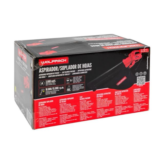 Aspirador soplador jardín 3000W