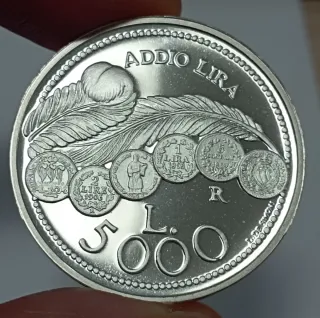 5000 Lire Argento Proof San Marino 2001