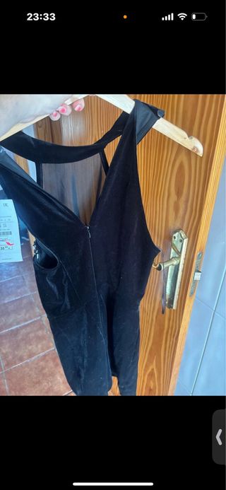 Vestido negro lentejuelas S