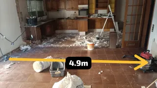 Muebles de cocina vintage madera castaño