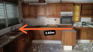 Muebles de cocina vintage madera castaño