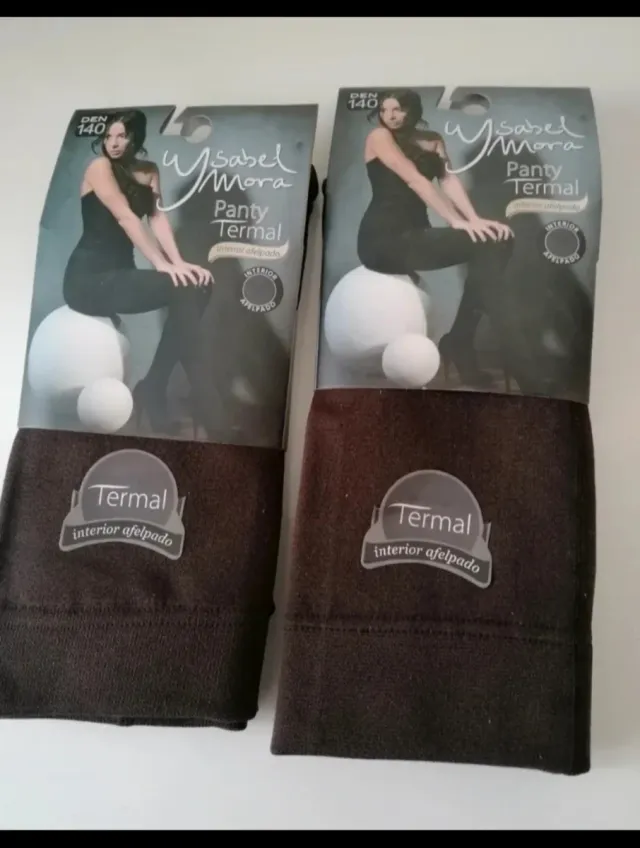 2 Pantys Isabel Mora Termal Marrón Talla G