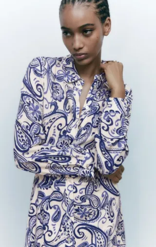 ZARA - vestido estampado 