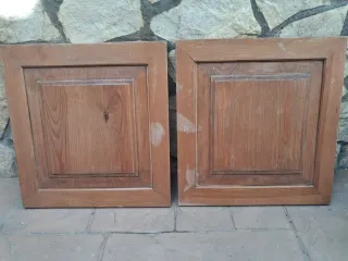 Lote 2 puertas madera antiguas para restaurar