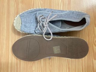 Zapatillas Lona Saco Azul Beige