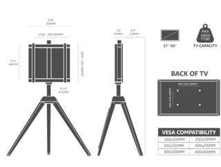 Soporte TV FITUEYES Trípode Madera