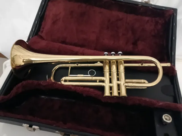 Tromba in ottone con custodia e Bocchino