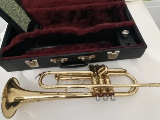 Tromba in ottone con custodia e Bocchino