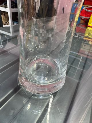 Jarrón cristal filo dorado