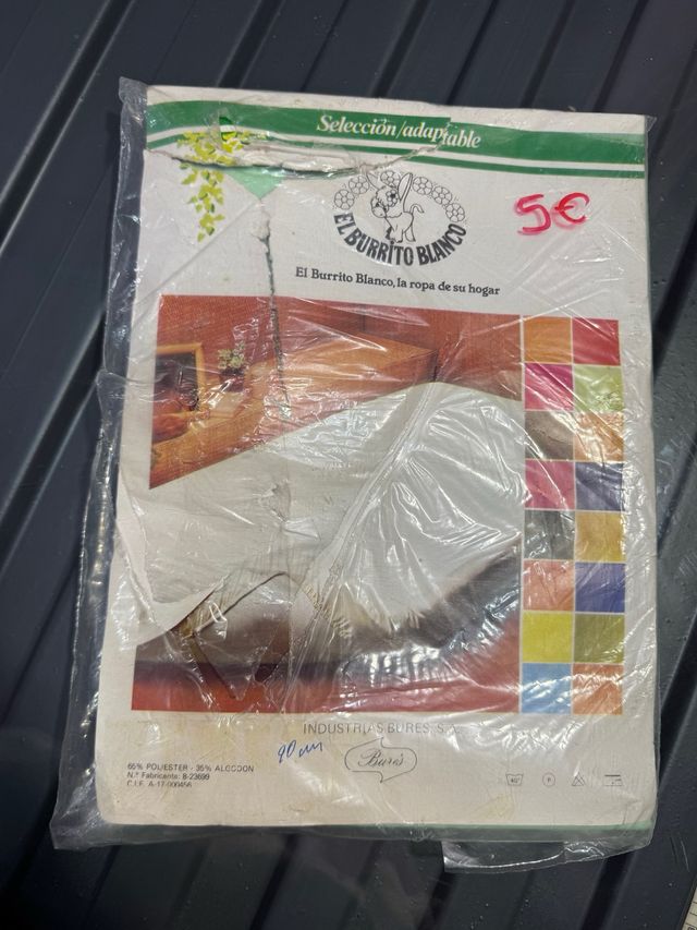 Lenzuolo con angoli elasticizzati El Burrito bianco 90 cm