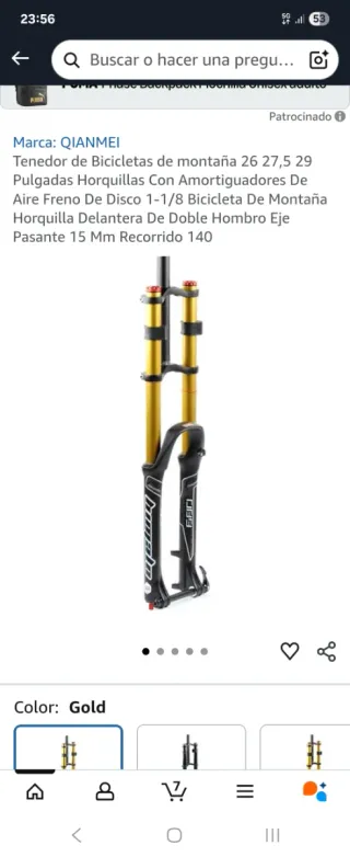 Horquilla de suspensión para bicicleta