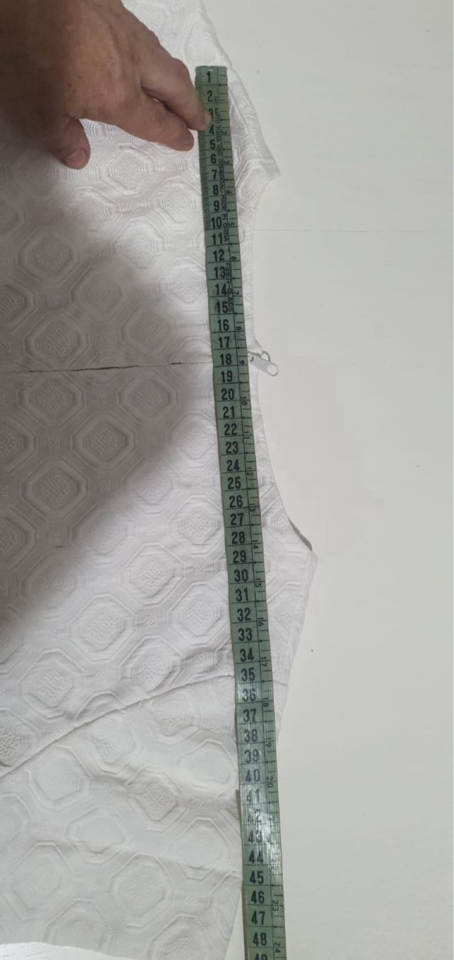 Vestido blanco con textura