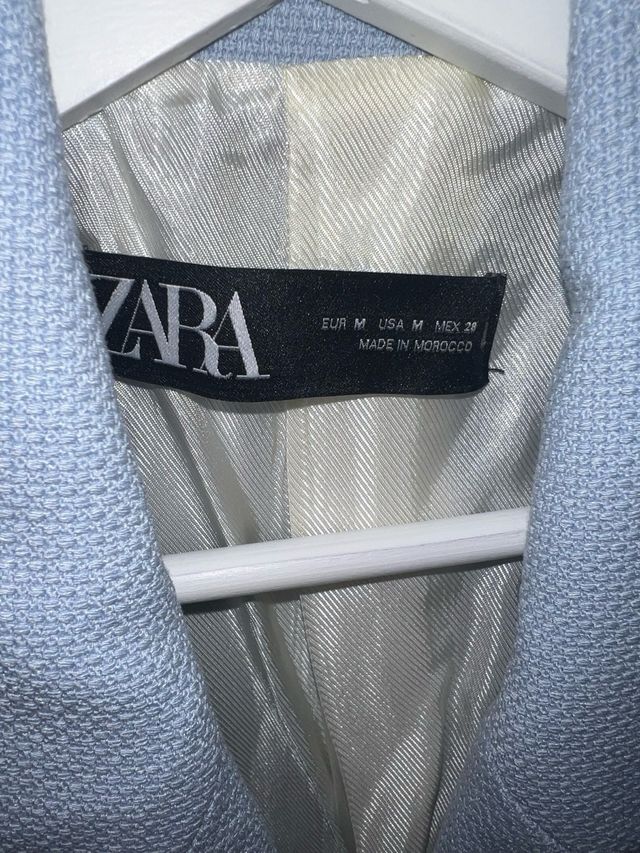 Blazer Zara Azul Doble Botonadura