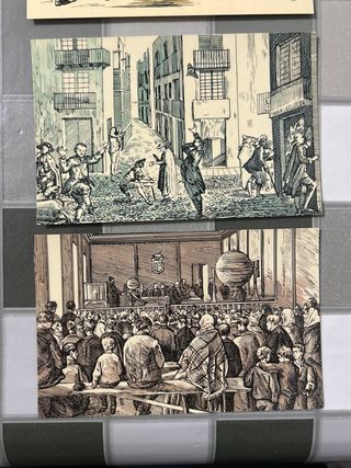 Colección de 6 postales antiguas