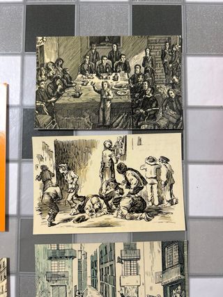 Colección de 6 postales antiguas