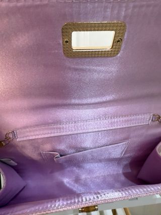 Bolso rafia lila pedreria bambu Hanna Ros