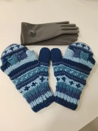 Guantes manoplas lana y normal