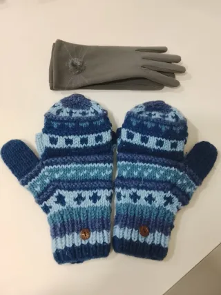 Guantes manoplas lana y normal