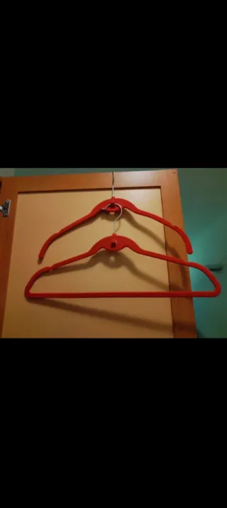 Set 5 Grucce Velluto Antiscivolo Rosse