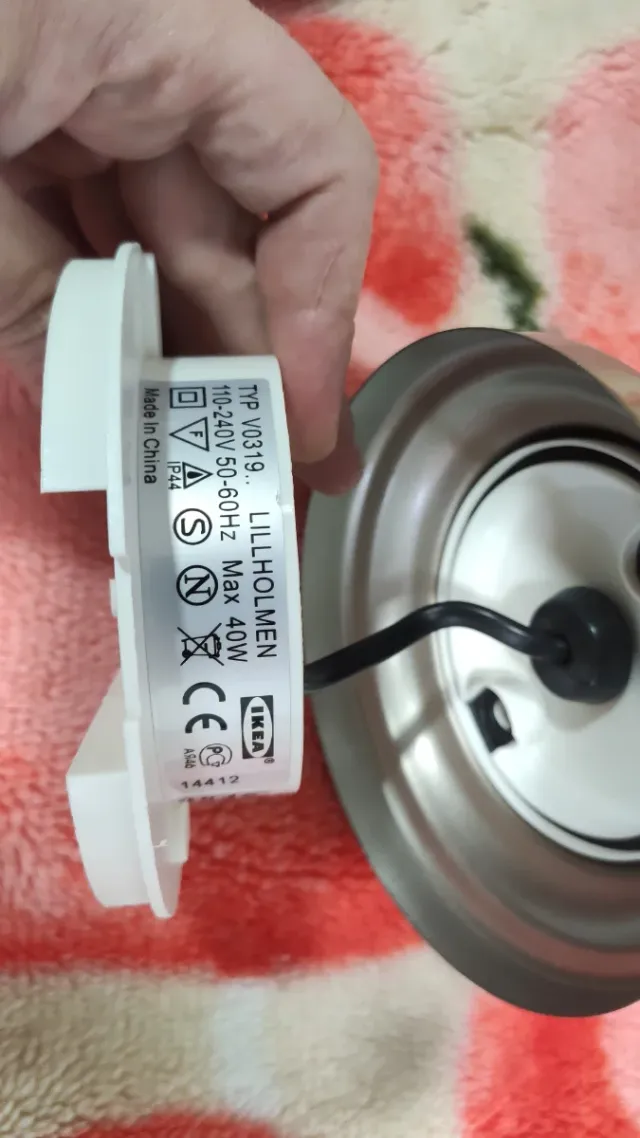 Aplique pared cristal y metal Ikea