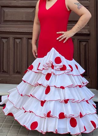 Traje Flamenca Rojo talla 4244