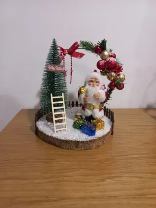 Cenário de Natal feito à mão