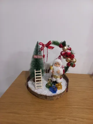 Cenário de Natal feito à mão