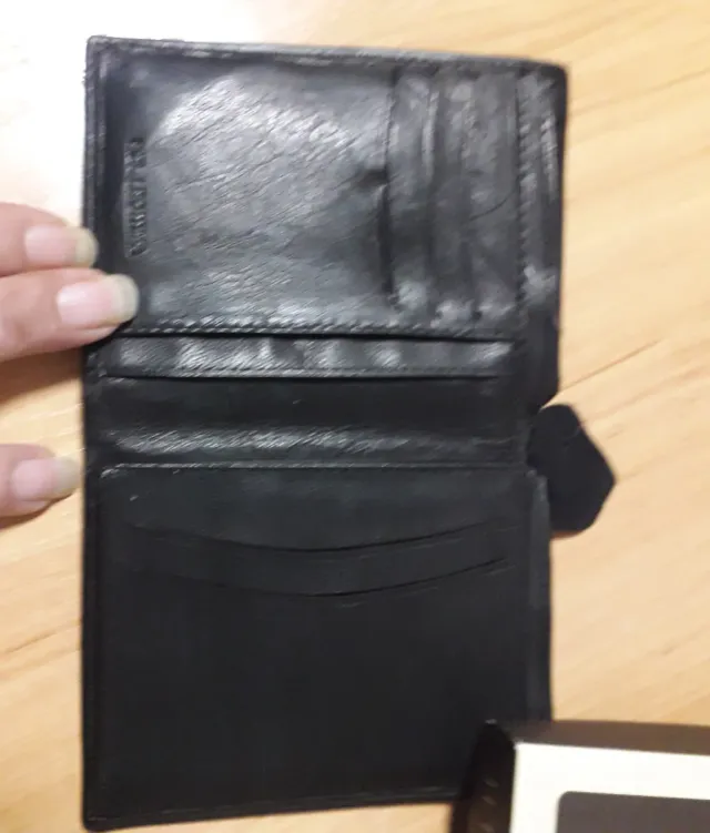 Cartera de piel J.L. Piel caballero negra